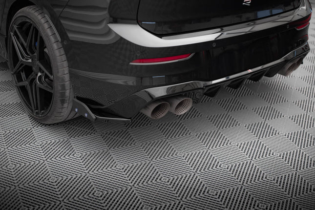 Bakre sidosplitters V.5 med flaps för VW Golf R Hatchback MK8