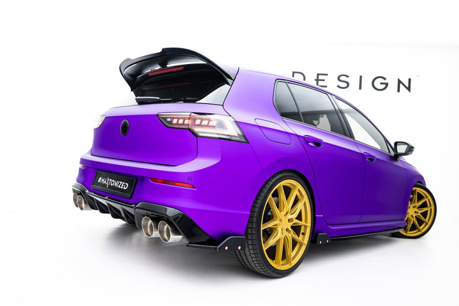Bakre sidosplitters V.5 med flaps för VW Golf R Hatchback MK8 Facelift
