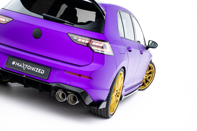 Bakre sidosplitters V.5 med flaps för VW Golf R Hatchback MK8 Facelift