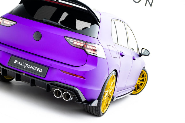 Bakre sidosplitters V.6 med flaps för VW Golf R Hatchback MK8 Facelift