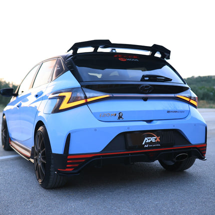Blanksvarta Bakre sidosplitters Hyundai i20 N 2020-2024