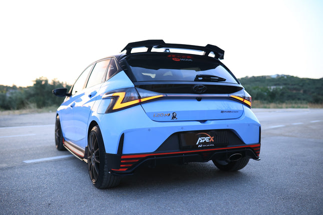 Blanksvarta Bakre sidosplitters Hyundai i20 N 2020-2024