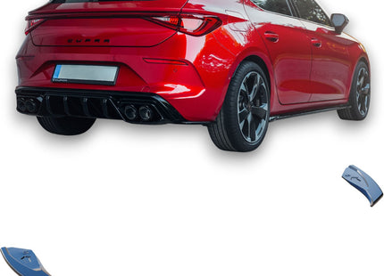 Blanksvarta Bakre sidosplitters Cupra Leon Mk1 2020-2024