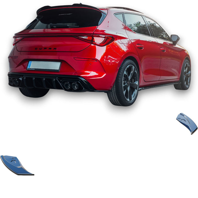 Blanksvarta Bakre sidosplitters Cupra Leon Mk1 2020-2024