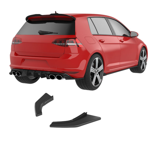 Blanksvarta Bakre sidosplitters Volkswagen Golf Mk7 2013-2016 (GTI)