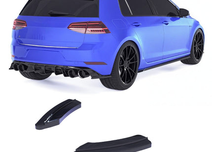 Blanksvarta Bakre sidosplitters Volkswagen Golf Mk7.5 2017-2020 (R / R-Line)