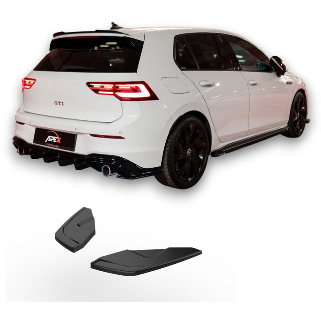 Blanksvarta Bakre sidosplitters Volkswagen Golf Mk8 2020-2024 (R)