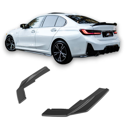 Blanksvarta Bakre sidosplitters BMW 3-Serie G20/G21 Facelift 2022+ (M-Paket)