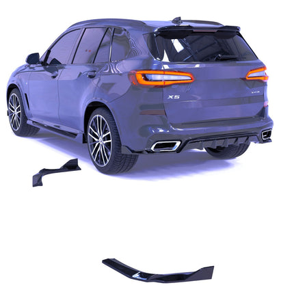 Blanksvarta Bakre sidosplitters BMW X5 G05 2018-2023 (M-Paket)