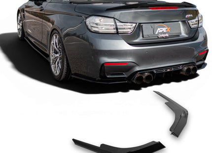 Blanksvarta Bakre sidosplitters BMW M4 F82 2014-2021