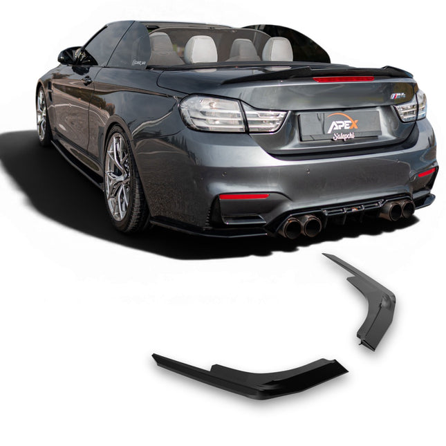 Blanksvarta Bakre sidosplitters BMW M4 F82 2014-2021