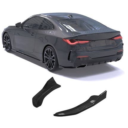 Blanksvarta Bakre sidosplitters BMW 4-Serie G22/G23 2020-2024 (M-Paket)