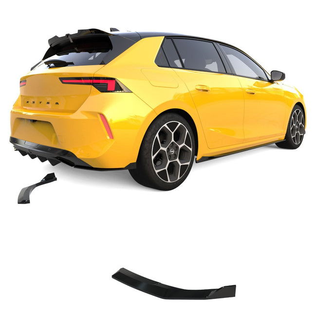 Blanksvarta Bakre sidosplitters Opel Astra L 2021+