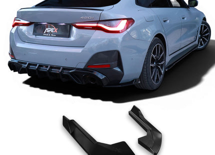 Blanksvarta Bakre sidosplitters BMW 4-Serie G26 Gran Coupé 2021+