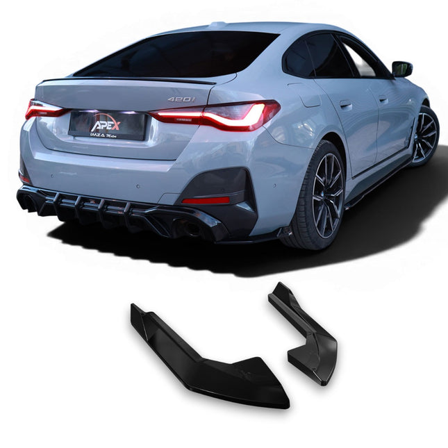 Blanksvarta Bakre sidosplitters BMW 4-Serie G26 Gran Coupé 2021+