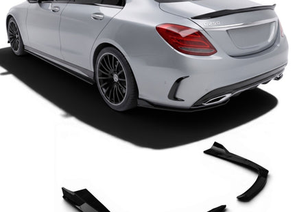 Blanksvarta Bakre sidosplitters Mercedes-Benz C-Klass W205 2014-2018 (AMG-Line)