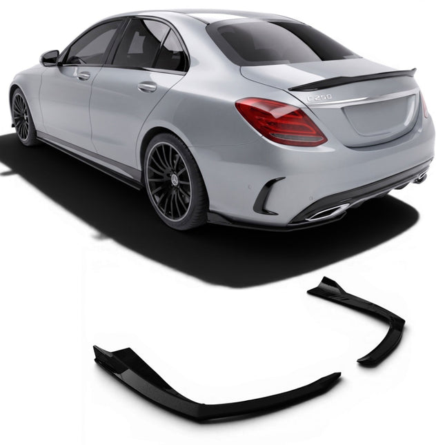 Blanksvarta Bakre sidosplitters Mercedes-Benz C-Klass W205 2014-2018 (AMG-Line)