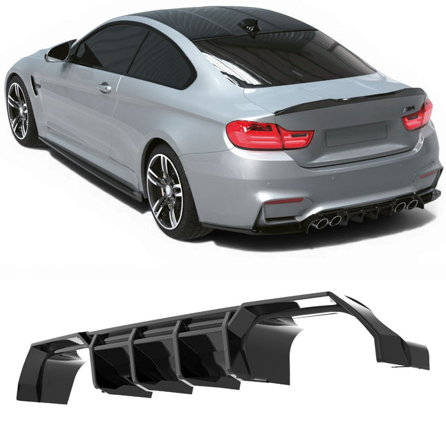 Blanksvart Diffuser BMW M4 F82 2014-2021