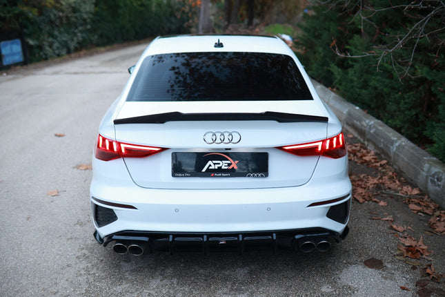Blanksvart Diffuser Audi S3 8Y Sedan 2020-2024