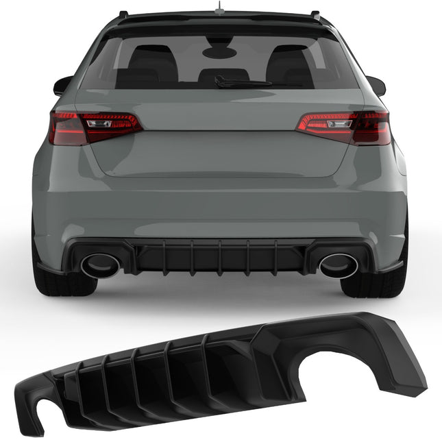 Blanksvart Diffuser Audi RS3 8V Sportback 2015-2019
