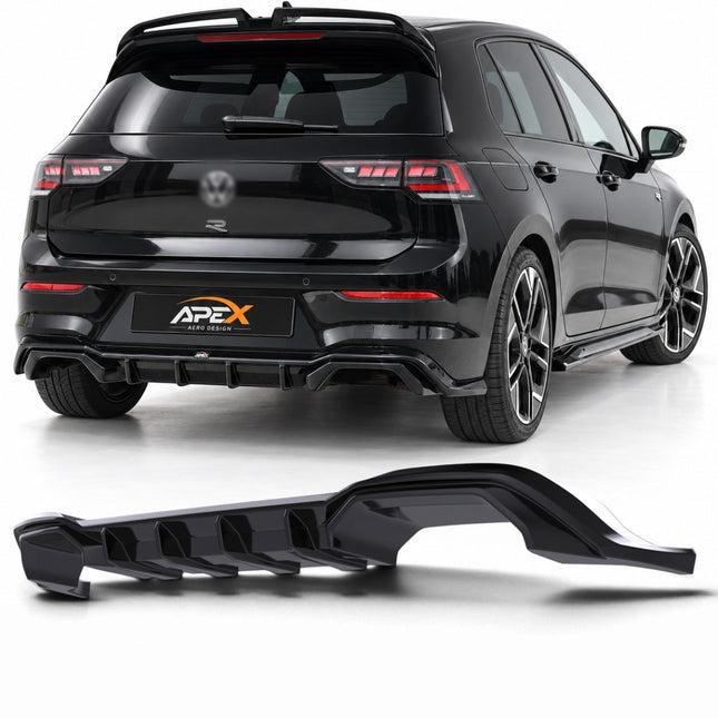 Diffuser i blanksvart för VW Golf MK8