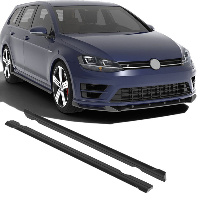 Sidokjolar i blanksvart för VW Golf MK7 R