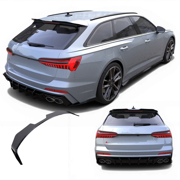 Takspoiler i blanksvart för Audi A6/S6 C8 Avant