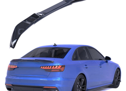 Blanksvart Bakspoiler Audi A4 B9 Facelift 2019-2024