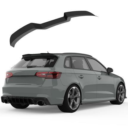 Blanksvart Takspoiler Audi RS3 8V Sportback 2015-2019