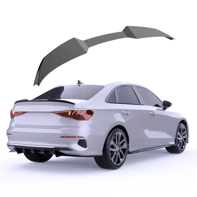 Blanksvart Bakspoiler Audi A3 8Y Sedan 2020-2024 (S-Line / S3 / RS3)