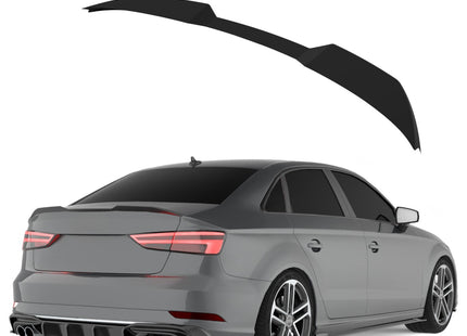 Blanksvart Bakspoiler Audi A3 8V Sedan Facelift 2016-2020 (S-Line / S3 / RS3)