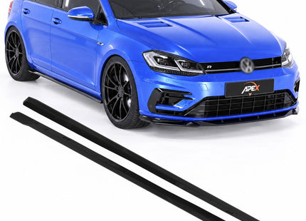 Sidokjolar i blanksvart för VW Golf MK7 Facelift R