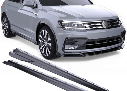 Sidokjolar i blanksvart för VW Tiguan MK2