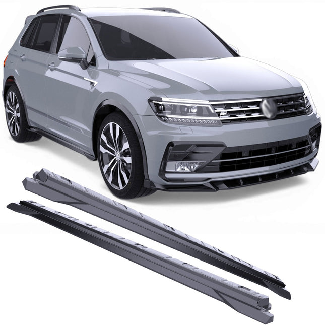 Sidokjolar i blanksvart för VW Tiguan MK2