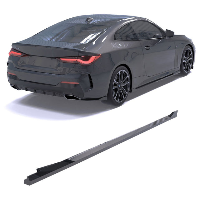 Blanksvarta Sidokjolar BMW 4-Serie G22/G23 2020-2024 (M-Paket)