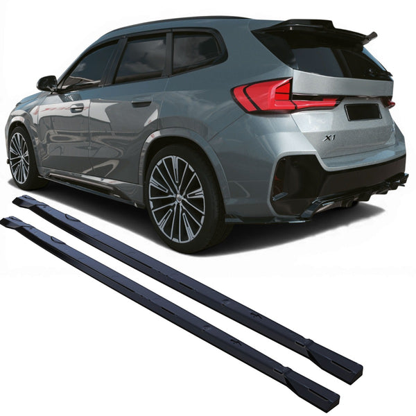 Sidokjolar i blanksvart för BMW X1 U11