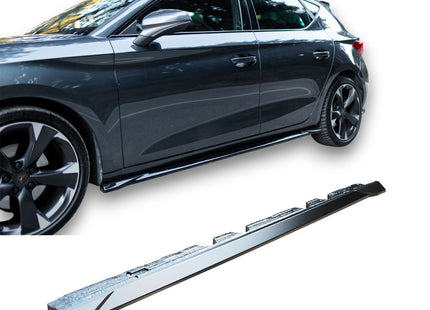 Blanksvarta Sidokjolar Cupra Leon Mk1 2020-2024
