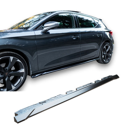 Blanksvarta Sidokjolar Cupra Leon Mk1 2020-2024