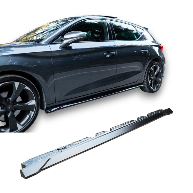 Blanksvarta Sidokjolar Cupra Leon Mk1 2020-2024
