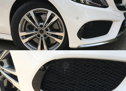 Frontflaps i blanksvart för Mercedes C-Klass W205 (före facelift)