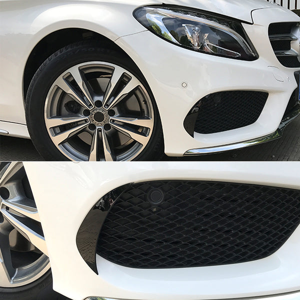 Frontflaps i blanksvart för Mercedes C-Klass W205 (före facelift)