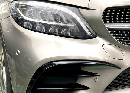 Frontflaps i blanksvart för Mercedes C-Klass W205 Facelift