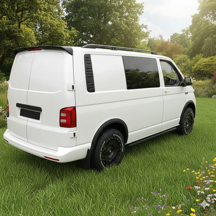 Blanksvarta Hjulbågsförlängningar Volkswagen Transporter T6 2015-2019 (8 delar)