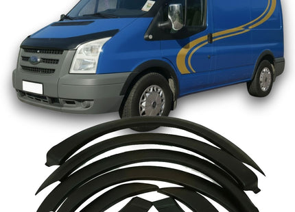 Blanksvarta Hjulbågsförlängningar Ford Transit Mk7 2007-2013 (8 delar)