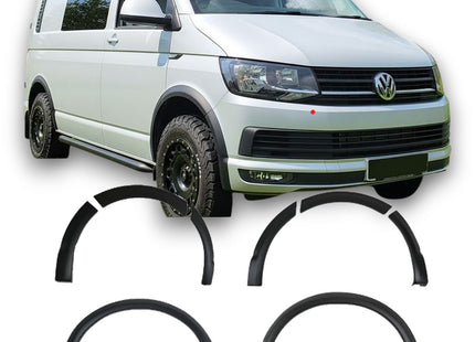 Blanksvarta Hjulbågsförlängningar Volkswagen Transporter T6 2015-2019 (8 delar)